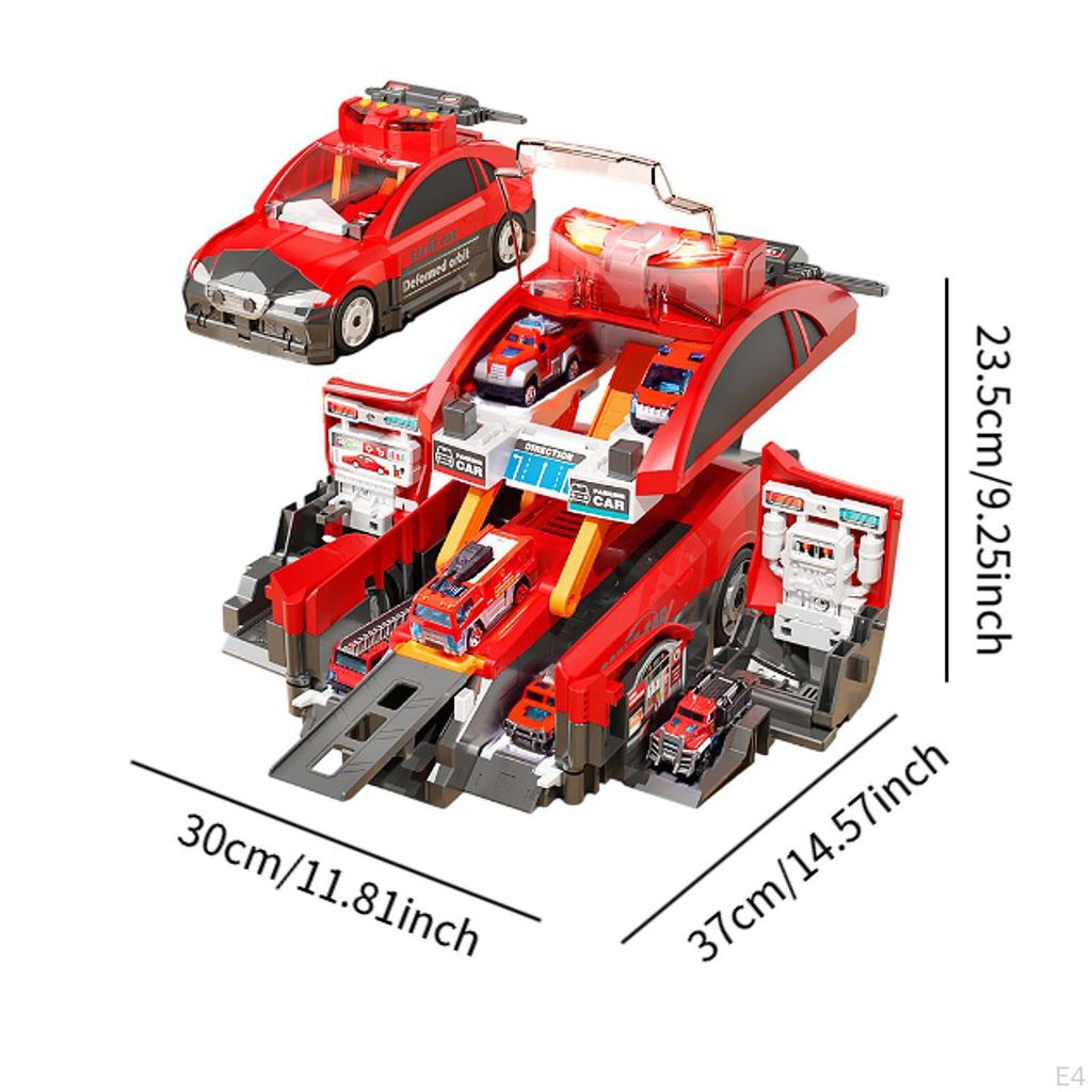 Набор игрушечных машин для детей, гоночный трек для грузовиков, креативный, деформация с 6 маленькими