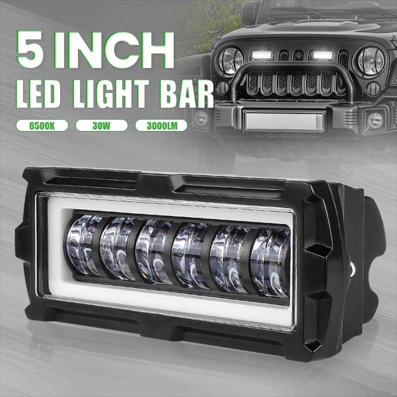 5 inch LED Light Bar DRL Work Light Pods Off Road Headlight Driving Fog Lamp For Lada Niva Car Truck Motorcycle SUV ATV 12V 24V