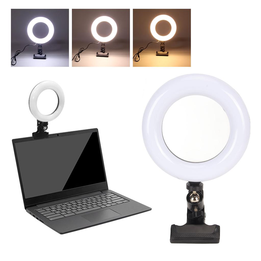 Video Conference Lighting Kit with Power Clip 3 Color Temperatures 2700 To 6500K LED  Light Cl