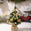 With LED Light Desktop Tree Ornaments 20cm Artificial Christmas Pine Tree  Children Gifts
