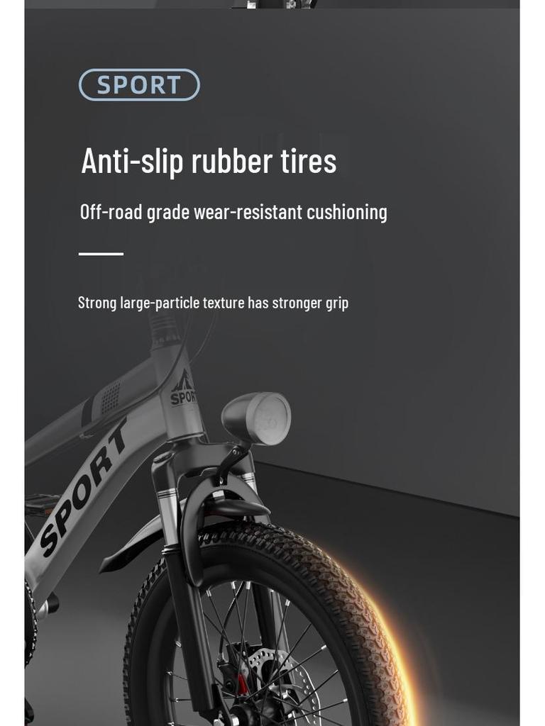 Детский горный велосипед: Двухскоростной, дисковый тормоз с двойным диском с амортизацией