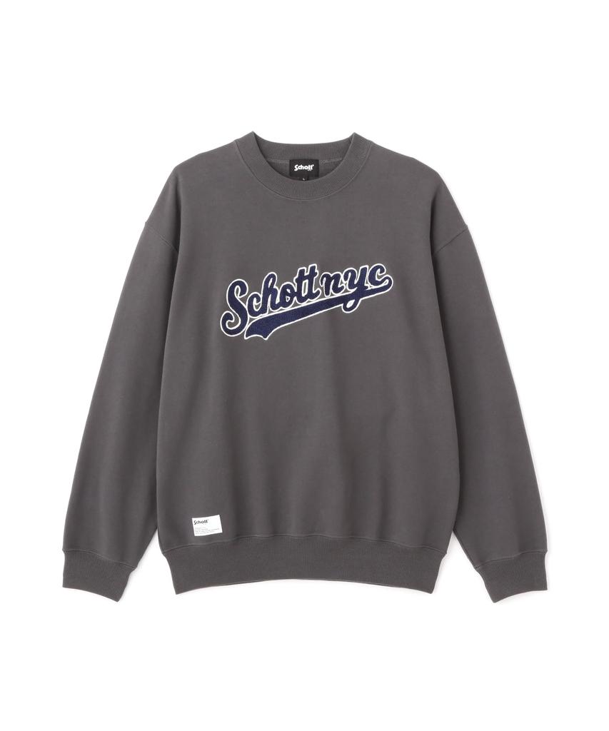 Свитшот Schott SCRIPT CREW Мужской XL 410 Угольный 782-5232003