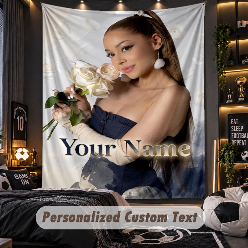 Personalized Wall Tapestry,Ayliva Custom Printed Name, Fabric Wall Art For Indoor Room Backdrop