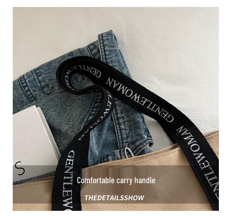 Трансграничная холщовая сумка кроссбоди: Вместительная, модная сумка-тоут на одно плечо