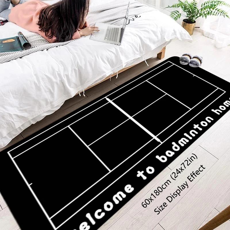T-Tennis Court Hallwy Cartpet Living Room Rugs Foot Carpets Entrance Doormat Kawaii Rug Floor Mats Non-slip Mat Home Kitchen