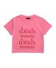 D.XO.H To Heart Сезонный Логотип Укороченный Топ Розовый