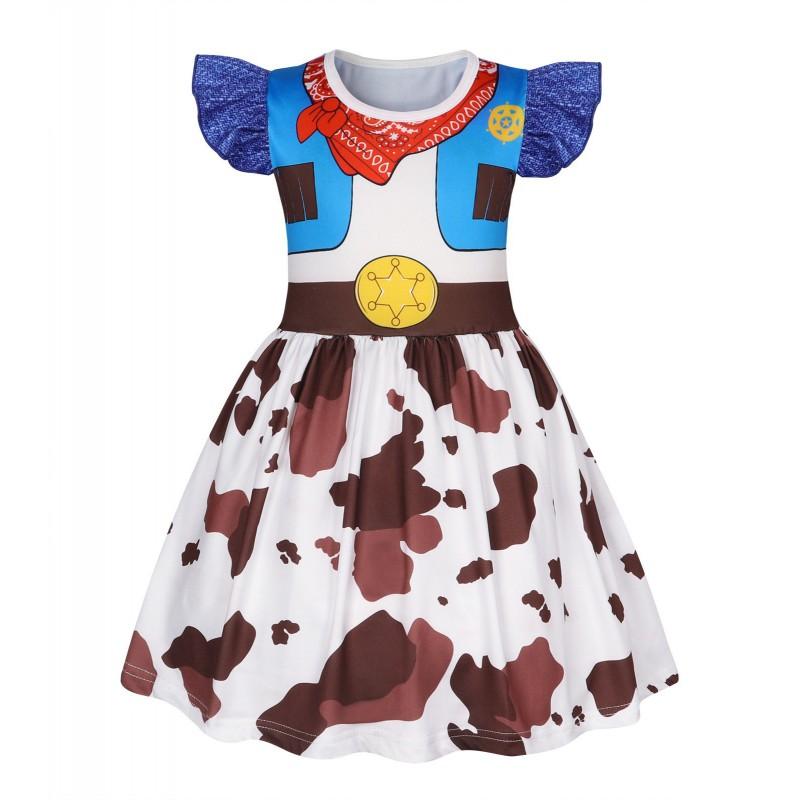 Girls Toy Story Cosplay Dress Kids Princess A-line Skirt 3-10 Years Old