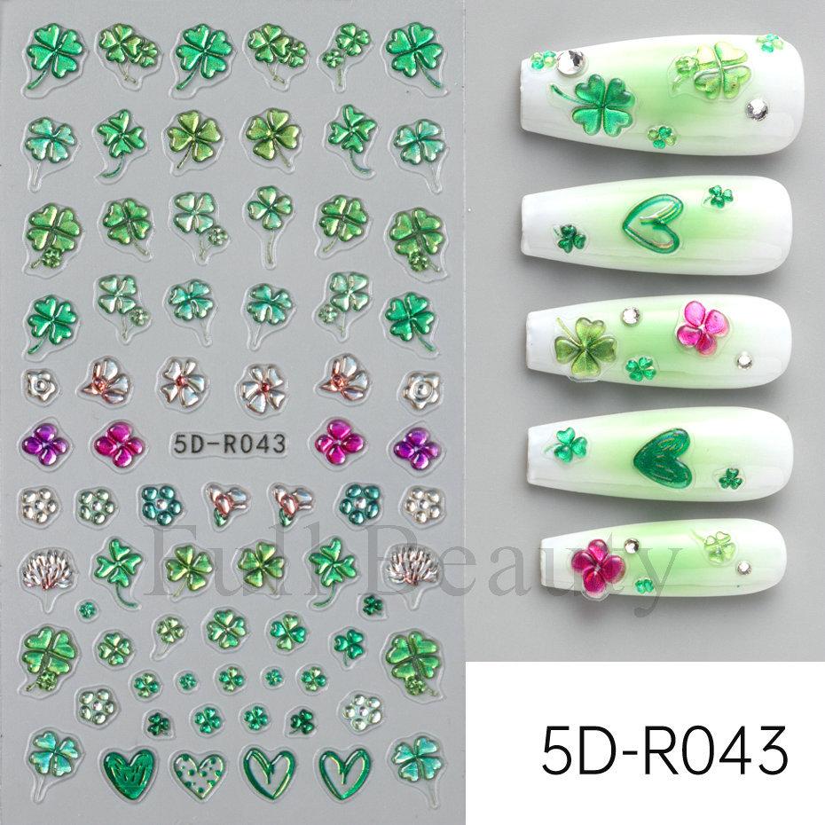 Nail Art Stickers Romantic Valentine's Day Mini Colorful Heart Embossed Three-dimensional Adhesive Nail Stickers