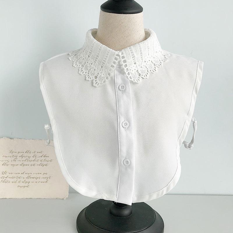 Women's Versatile White Lace Fake Shirt Collar for Spring and Autumn