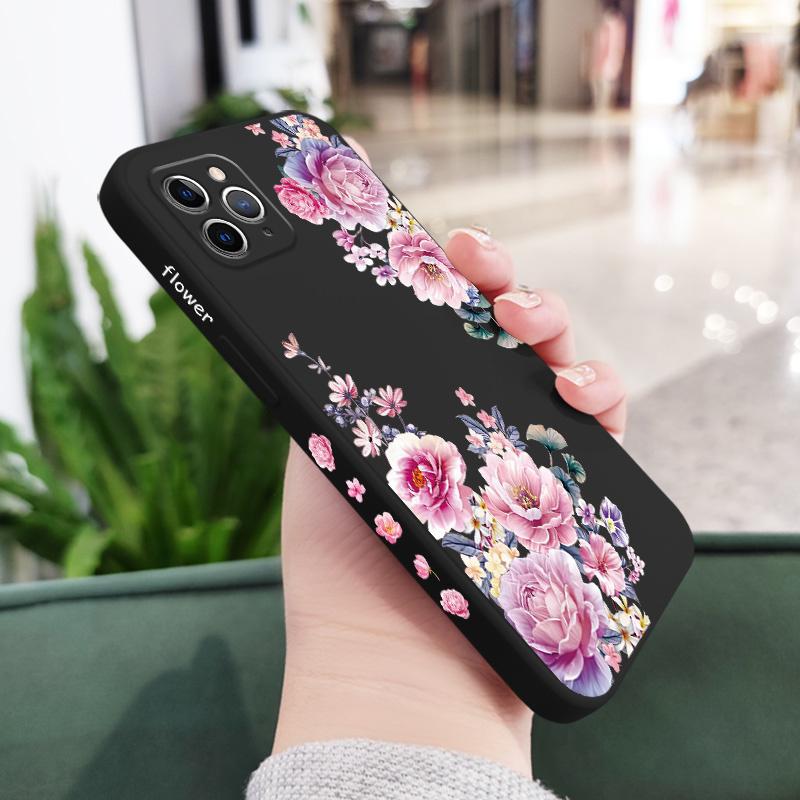 Чехол для телефона 'Цветок Удачи' для iPhone 17 Air 16 16e Pro Max Plus Mini, Жидкий Силикон, Мягкий Чехол