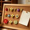 10pcs Tulip Flower Fridge Magnets Oval Shape Insect Refrigerator Sticker  Home Decor