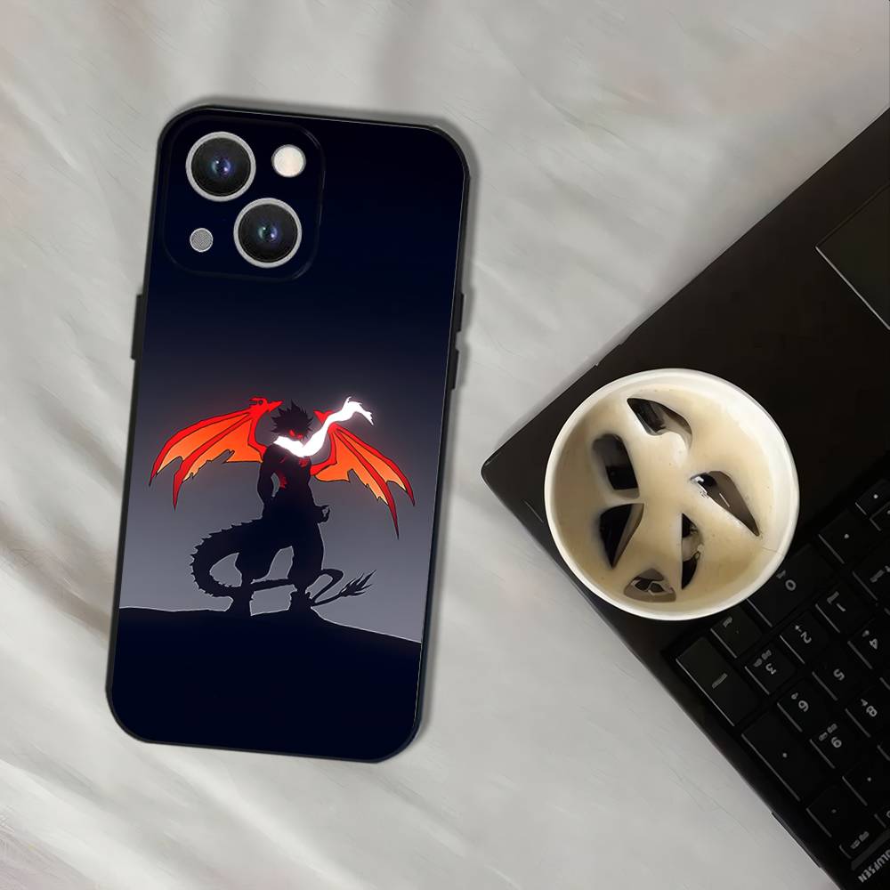 Чехол для телефона Fairy Tail Нацу Драгнил для iPhone 17,16,15,14,13,12,11,Pro,XS,Max,XR,Plus,E,SE4,Mini Черный Мягкий Чехол