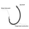 30 шт. крючки для карпа из высокоуглеродистой стали с покрытием, рыболовный крючок для карпа, широкий зев с микрозазубринами, матовый черный крючок Yn для грубого карпа