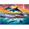 5D Diamond Painting Diy Round Diamond Full Diamond Living Room Bedroom Children'S Underwater World Dolphin Hanging Painting Nordic Wind Bright Diamond