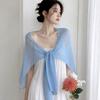 Thin Knitted Neck Wrap Cape Crochet Scarves Simple Triangle Scarf  Clothes Decoration
