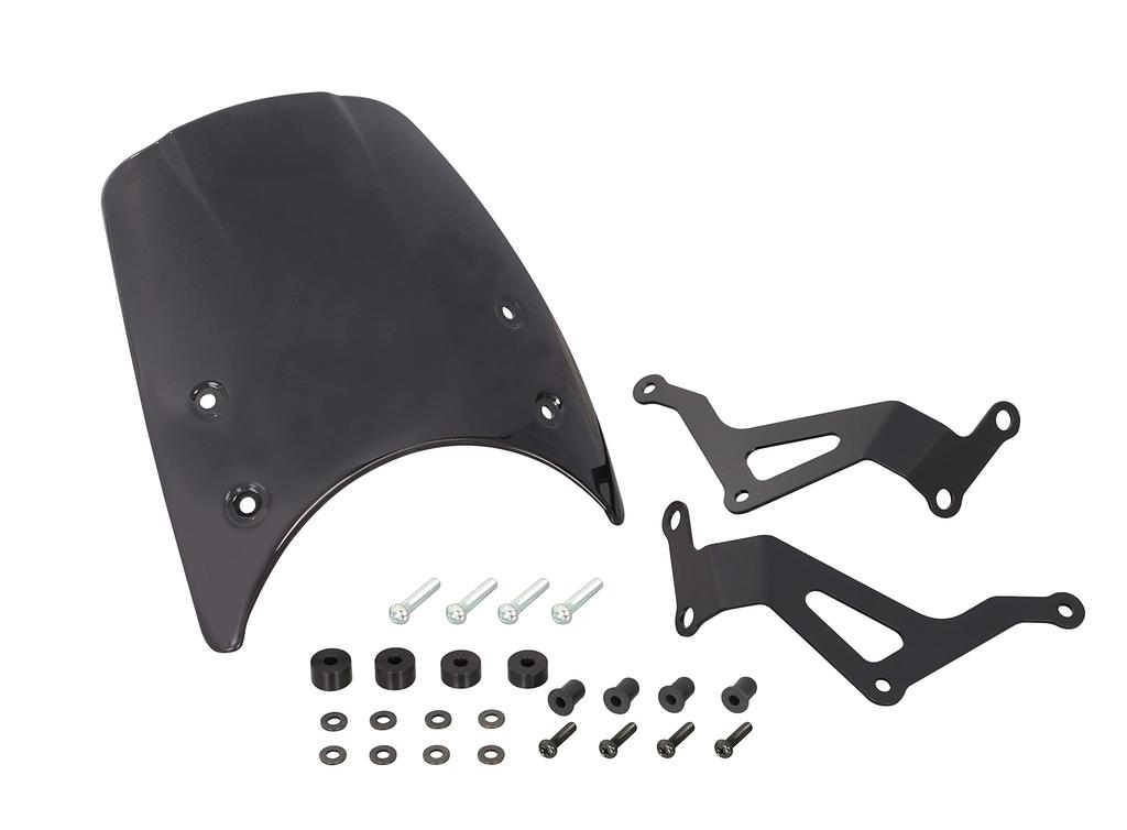 KITACO Aero Visor, Polycarbonate, Dark Smoke, for CT125 Hunter Cub (JA55/JA65), Part Number 670-1470100