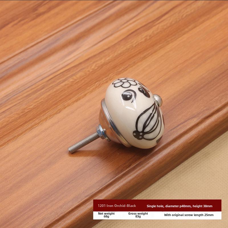 Американская современная керамическая ручка-тыква - круглая, с одним отверстием для шкафов и гардеробов