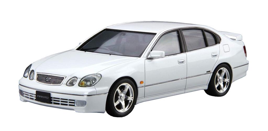 Aoshima Bunka Kyozai The Model Car Series Toyota JZS161 Aristo V300 Vertex Edition 1997 Plastic Model 1/24 No.97