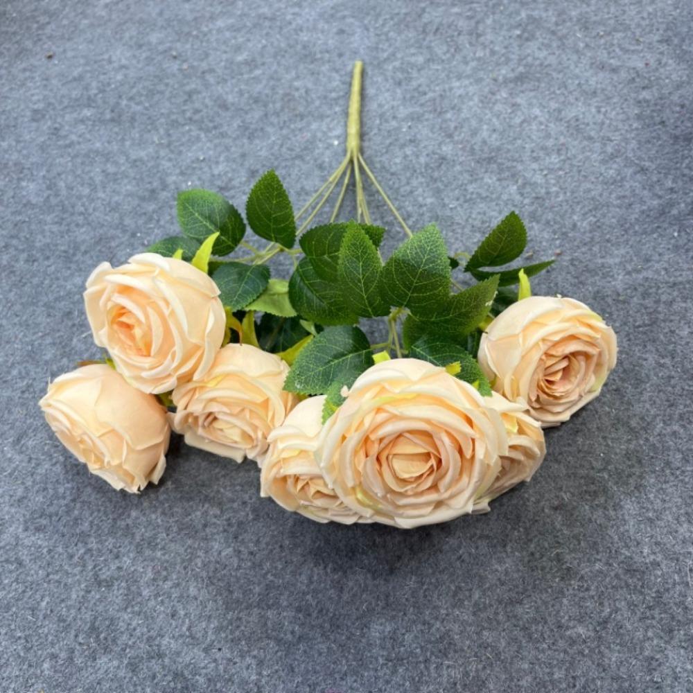 7 Heads Real Happy Imperial Rose Flower Mini 9 Colors Valentine's Day Flowers Photography Photo Gift Rose Flowers Decorative