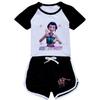 5245 Детский Девочки POP Rumi Zoey Mira Принт Футболка Шорты Спорт Спортивный Костюм Комплект Одежды