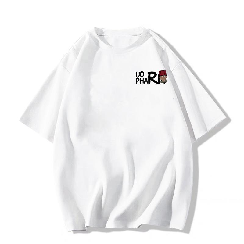 2025 Летняя женская футболка свободного кроя из чистого хлопка оверсайз с коротким рукавом для подростков
