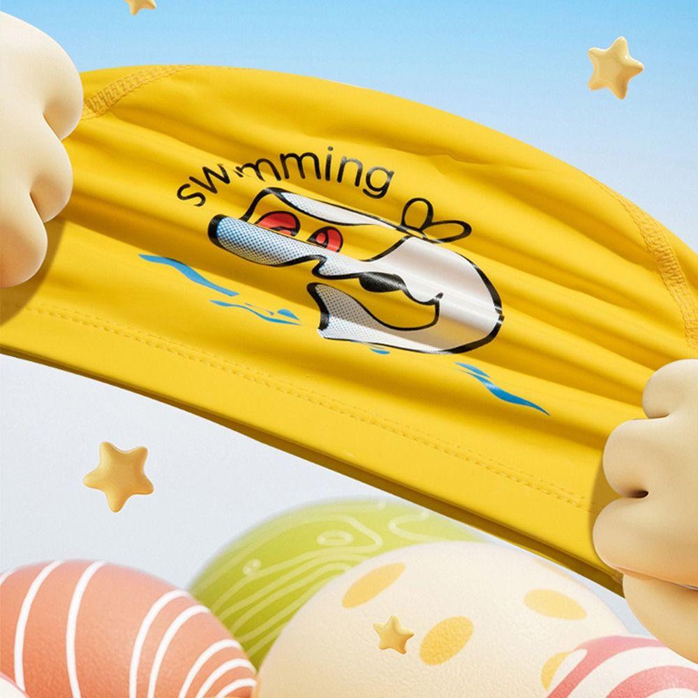 Водонепроницаемые детские шапочки для плавания из ПУ ткани, шапочка для плавания, мультяшные шапочки для дайвинга и купания для мальчиков и девочек