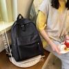 Nylon Teens Schoolbag Large Capacity Travel Bag Fashion Solid Color Backpack  Students