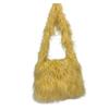 Stylish Women's Crossbody Bag Furry Plush Shoulder Bags Fashionable Design for Daily Use and Gifting  Yellow