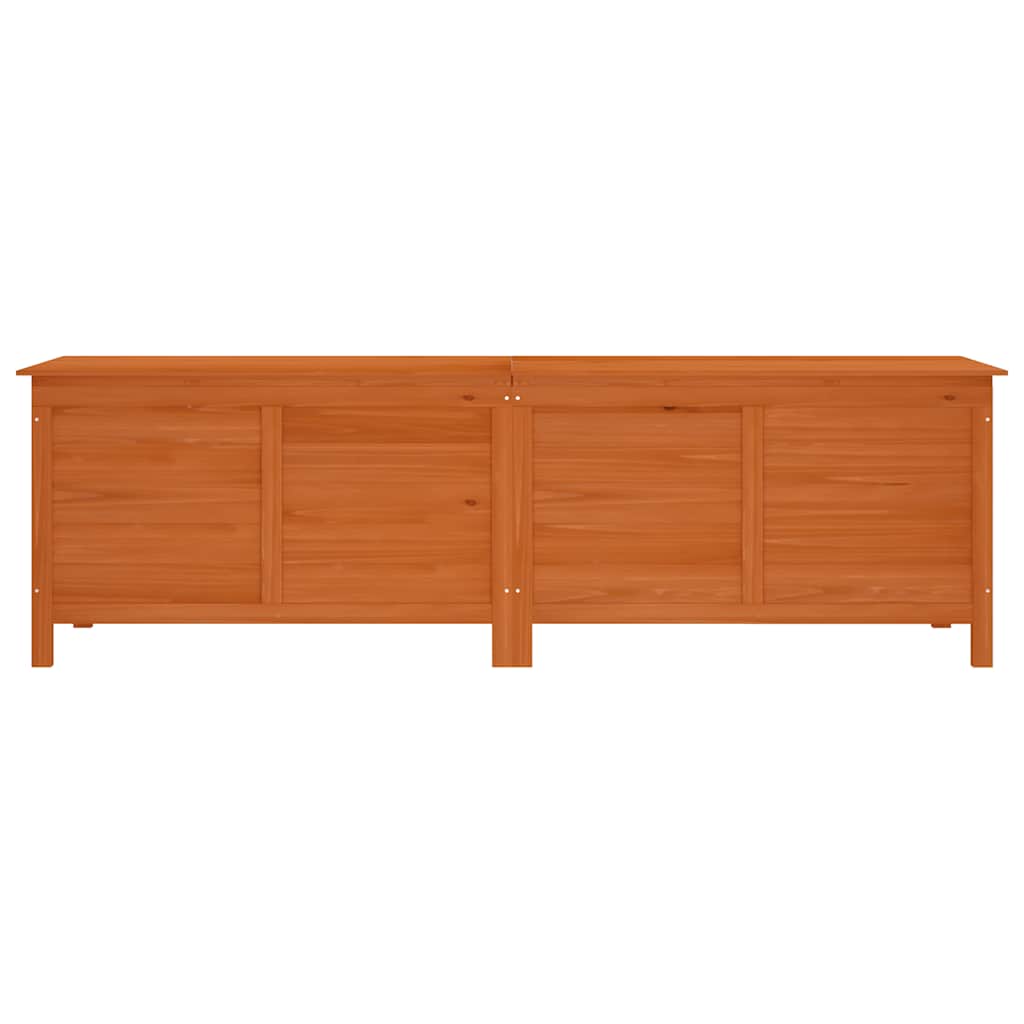Garden Chest Brown 198.5 x 50 x 56.5 cm Solid Pine Wood