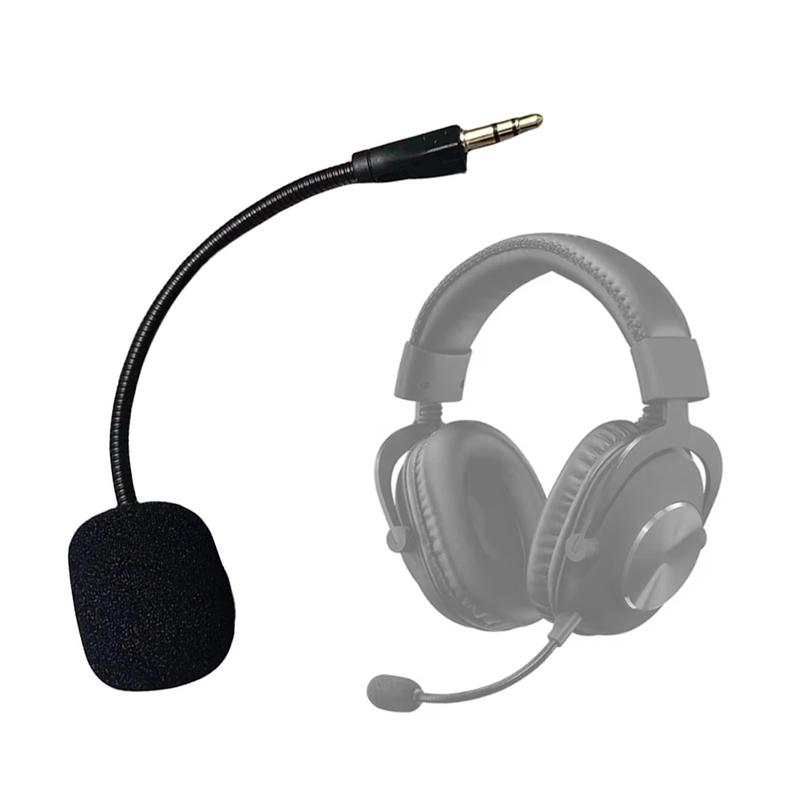Replacement 3.5mm Microphone Game Mic Bendable Game Microphone Headsets Microphone for Logitech G PRO G PRO X Gaming Headsets