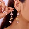 1Pc Jewelry Simple Temperament Conch Shell Starfish Earrings Niche Light Luxury Design Earrings