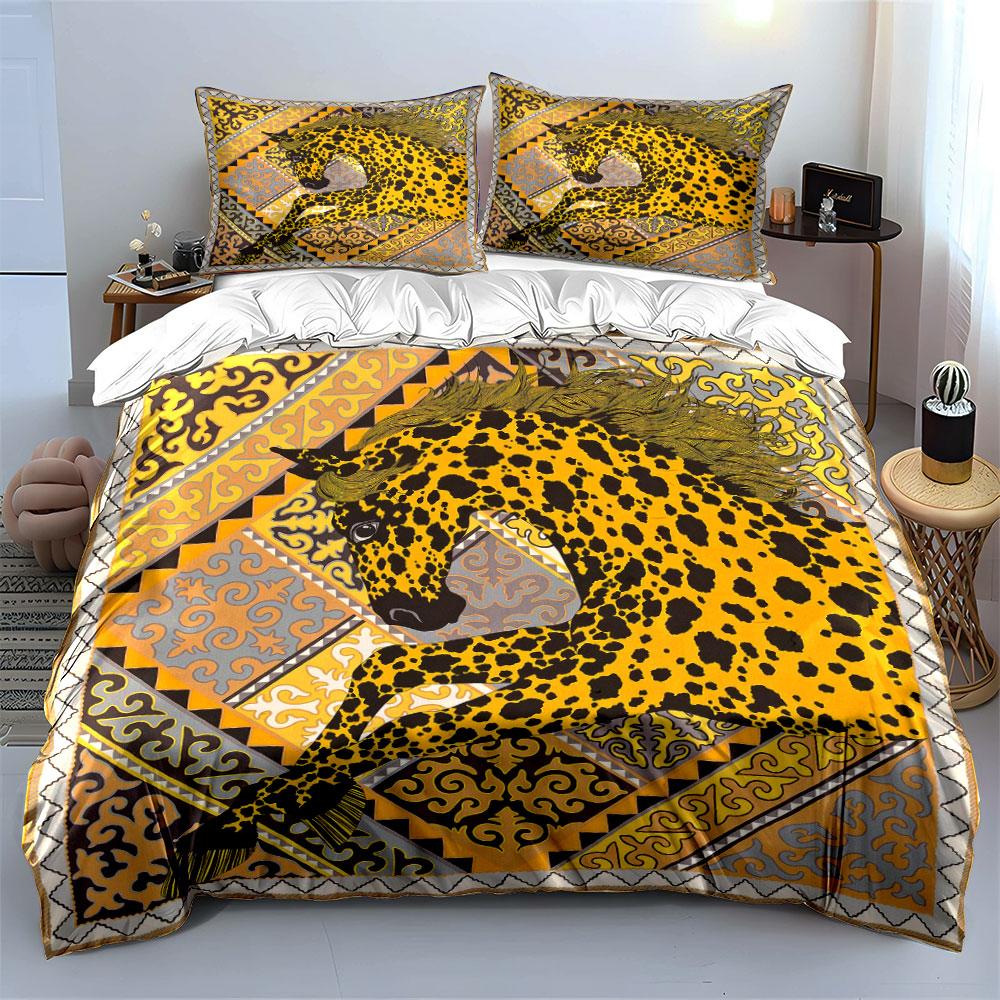 Leopard Pattern Bedding Set Bedding Duvet Cover Set Duvet Cover Pillowcases (1 * Duvet Cover 2 * Pillowcases, without duvet insert)