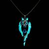 Luminous Wolf King Titanium Steel Necklace - Men's Retro Hip-Hop Jewelry Trend