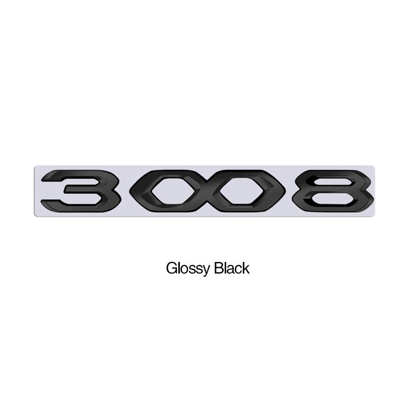 For 3008 GT Car 3D Metal Letters Logo Badge Decals Sticker Car Auto Rear Trunk Alphabet Emblem Styling Stickers