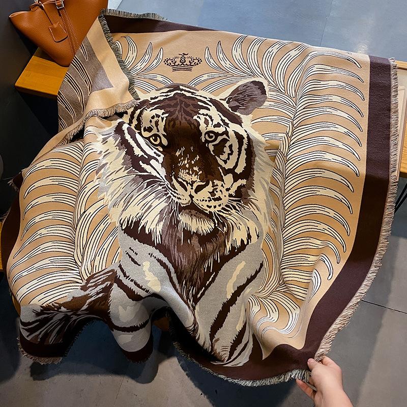 2024 New Large Shawl European and American New Fashionable and Generous Scarves for Autumn and Winter