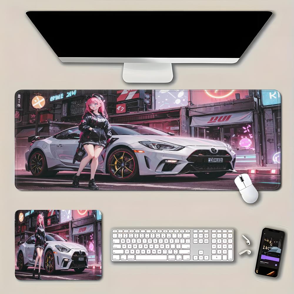 China's -selling mouse pad Cyberpunk sports car Animation Beautiful XXL Game Exclusive MousePads pad Non-slip Decor
