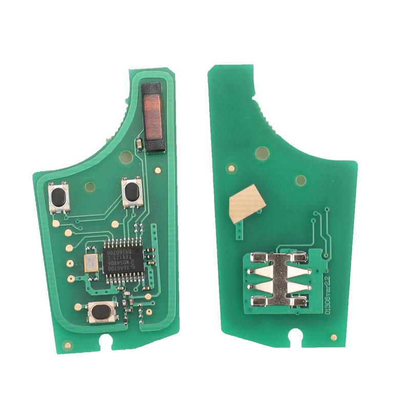Jingyuqin Car Flip Remote Key Fob 2 кнопки ASK 434 МГц PCF7946 для Vauxhall Opel Astra H 2004 2005 2006 2007 2008 2009 Zafira B