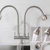 360° Rotate Kitchen Water Faucet 2-in-1 Flexible Faucet Double Head Sink Tap  Sink Installation