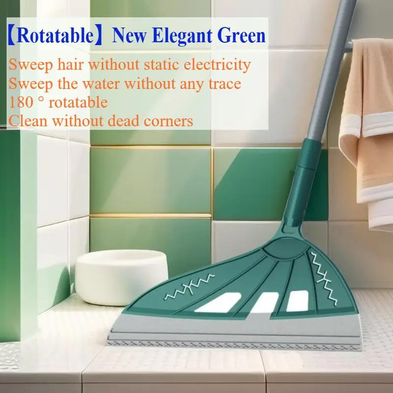 Волшебная метла с поворотом на 180° — телескопическая, антистатическая, для уборки офисов, ванных комнат и гостиных без следов