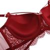 Sexy Lace Lingerie Red Natal Year Small Breasts Gather Top Support Adjustment Bra Women