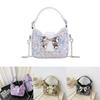 Kids Girl Butterfly Bow Sequin Mini Shoulder Bag With Breathable Pu Material For Daily Use