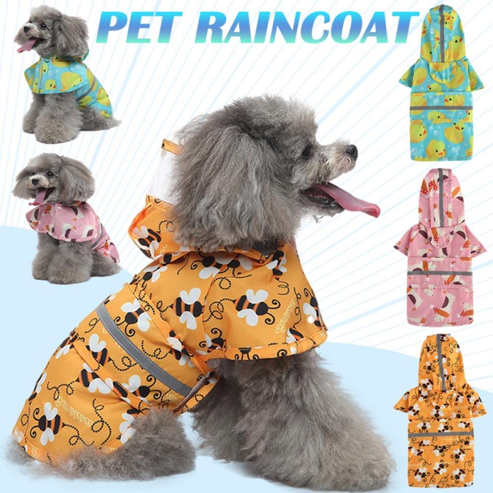 Waterproof Pet Dog Raincoat Jumpsuit Reflective Rain Coat Sunscreen Outdoor Clothes Jacket for Large Small Dog Puppy