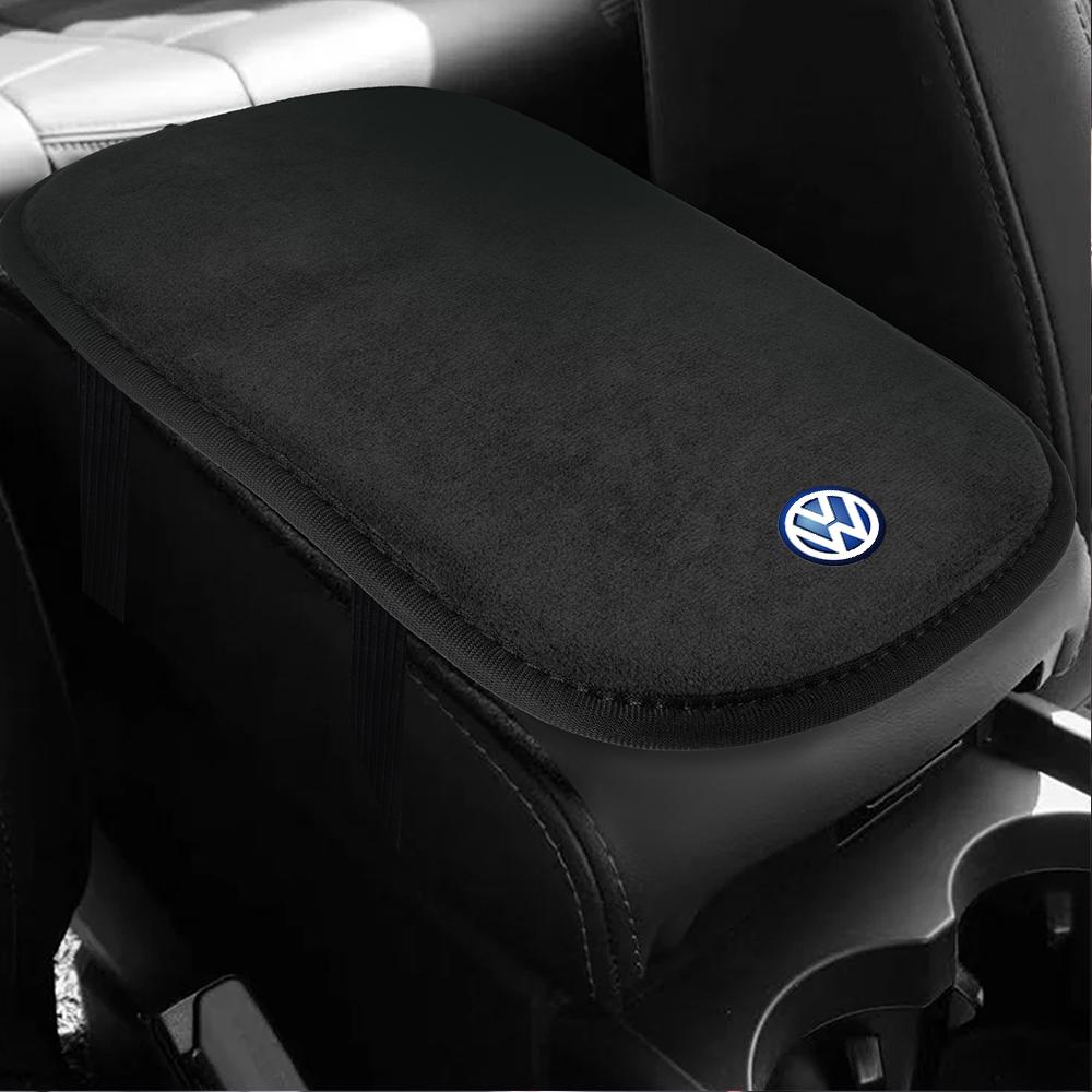 1pc Suede Leather Car Central Armrest Soft Pad Auto Accessories For Volkswagen GTI Golf Polo 6 7 Passat VW CC Tiguan T-ROC Jetta zk3