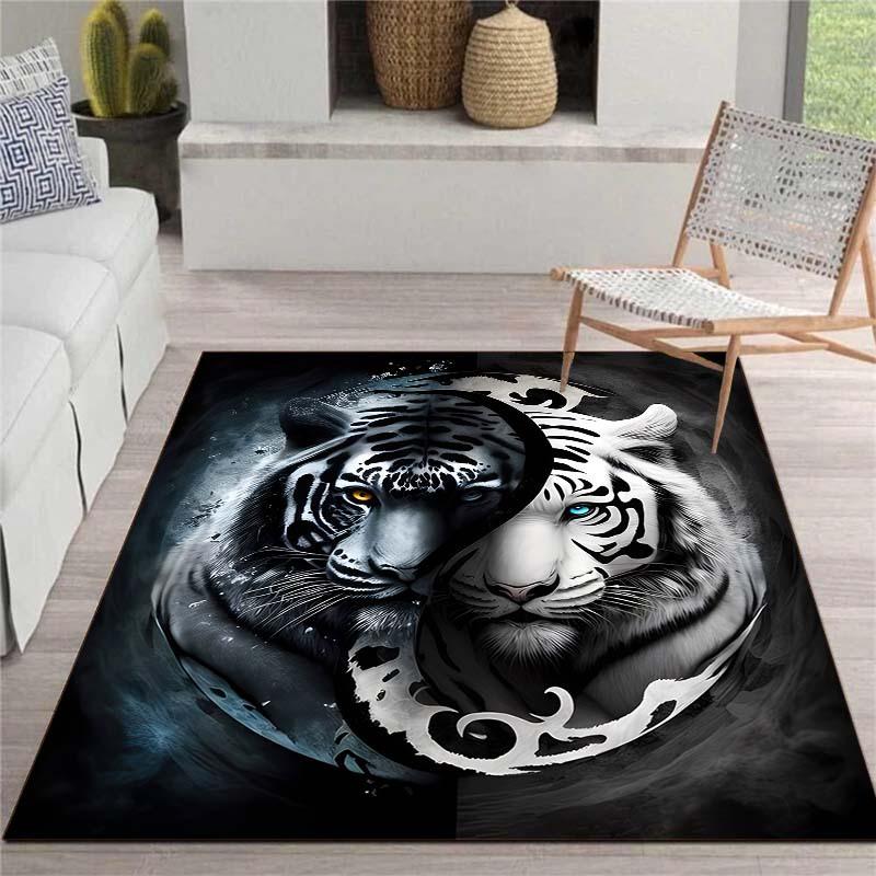 Мягкий кухонный ковер с узором тигра, кухонный коврик против усталости, набор водонепроницаемых нескользящих ковриков, коврик для бегуна, прикроватный ковер, впитывающий ковер для кухни