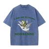 Vintage Acid Wash Tshirt Funny Frog Riding Goose Graphic Oversized Casual Short Sleeve Retro Streetwear Couple Tee