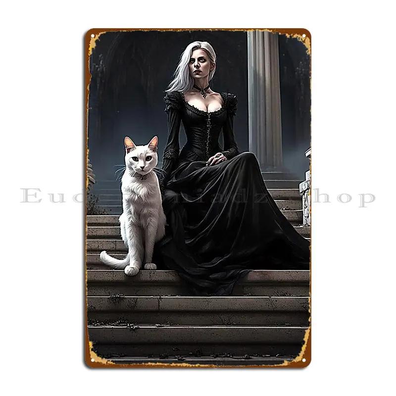 Gothic Lady Amanda Metal Plaque Design Wall Cave Wall Decor Kitchen Design Tin Sign Poster