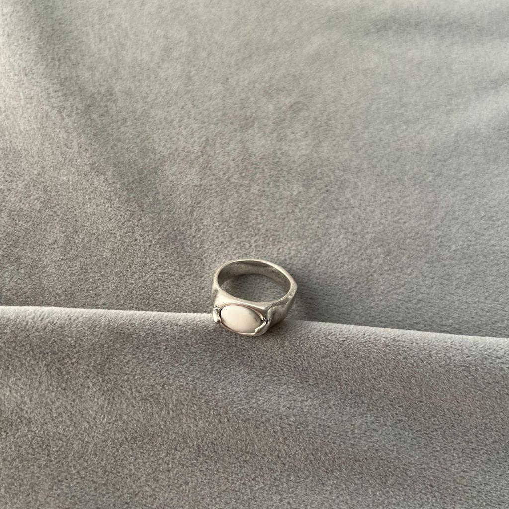 MA* Кольца из состаренного серебра в стиле ретро с красным и черным агатом