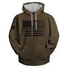 Men's Sweater 3d USA Flag Printed Hoodies For Men Outdoor Daily Long Sleeve Sweatshirt
