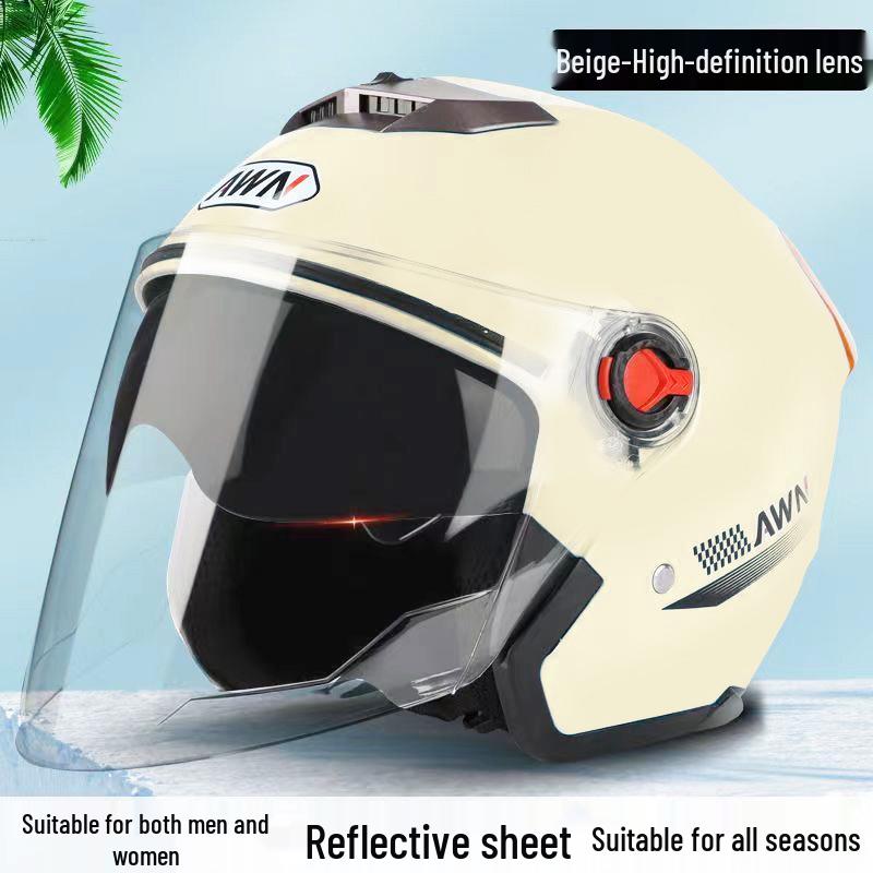 3C Certified Dual-Lens Motorcycle & Electric Vehicle Helmet for All Seasons
