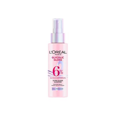 L’Oréal Paris Glycolic Gloss Кислотный кондиционер-глазурь для блеска, Смываемая процедура, 6% гликолевой кислоты, Стойкий блеск, 100 мл